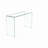 Glass Console Table, Transparent Tempered Glass Console Table with Rounded Edges Desks