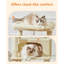 Arbre à chat, tour à chat de 48,8 pouces pour chats d'intérieur, 2 luxueux condo pour chat avec grands paniers suspendus réglables et grand perchoir luxueux MS029LM-1805055603