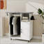 Chariot à repasser compact avec planche à roulettes, armoire polyvalente pour la lessive, la chambre à coucher et le vestiaire, conception peu encombrante