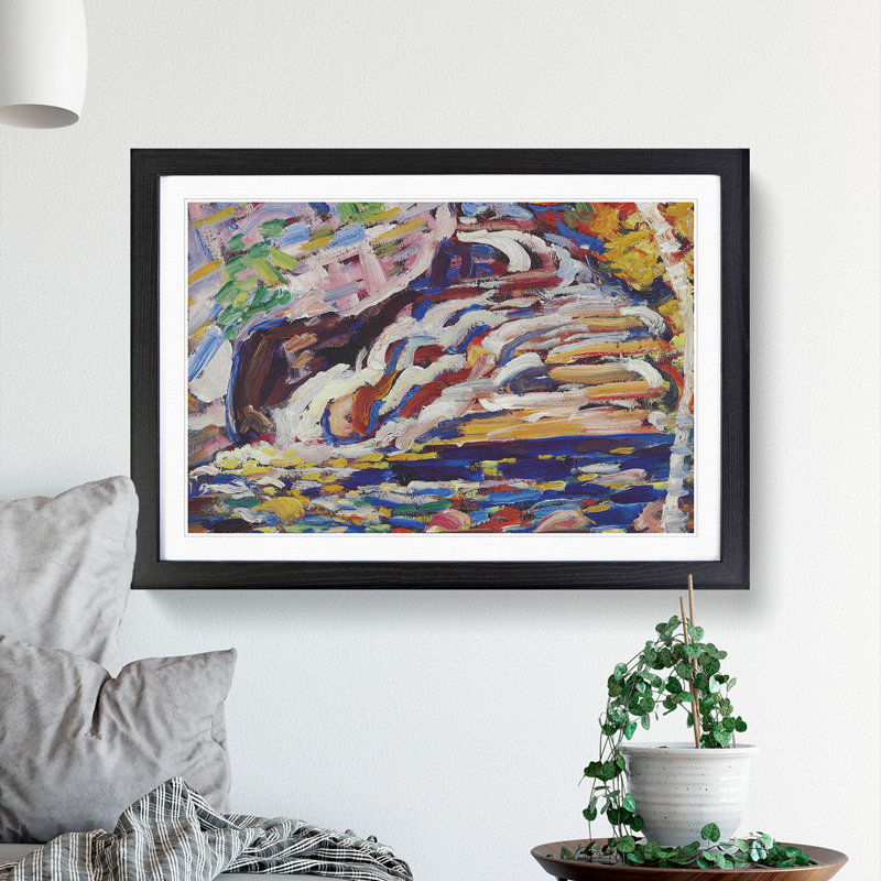 Autumn Cascade by Marsden Hartley - Picture Frame Painting, 48cm H x 65cm W x 2cm D, Black Framed