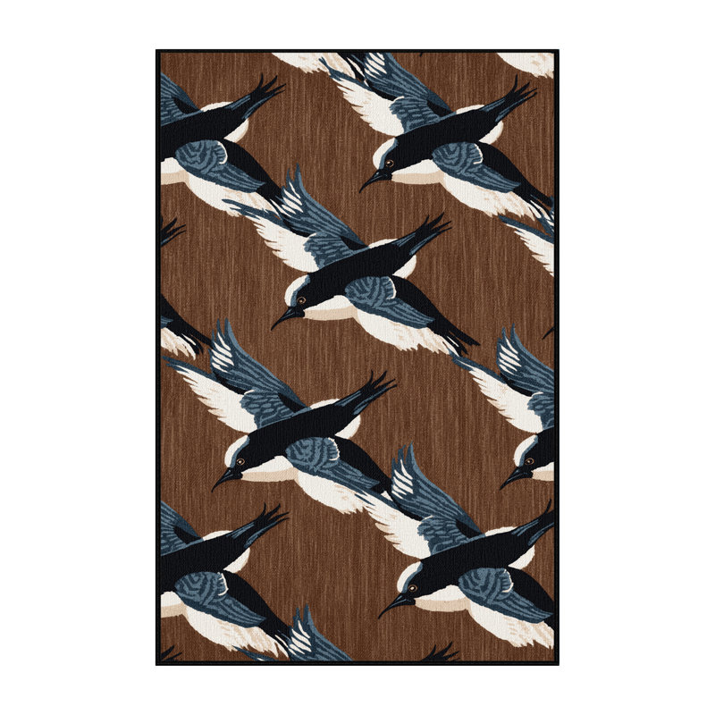  Tapis lavable oiseaux Martin, Rectangulaire 8 pi x 12 pi