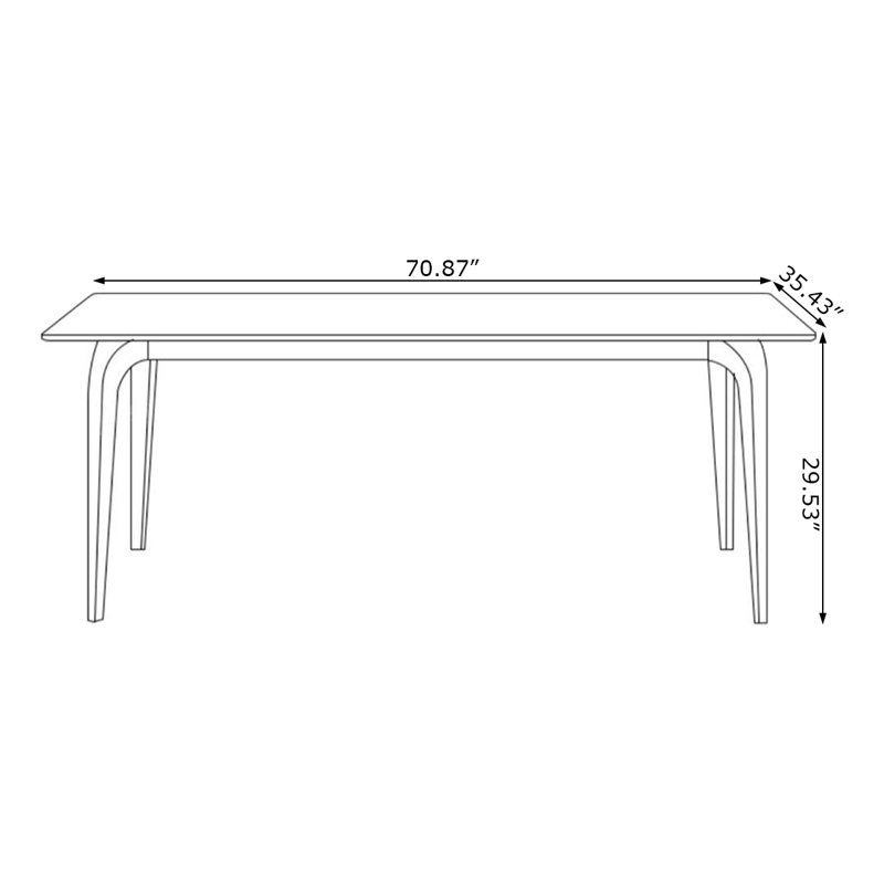 Plateau de table rectangulaire blanc en pierre frittée blanche avec table de salle à manger / cuisine en acier au carbone