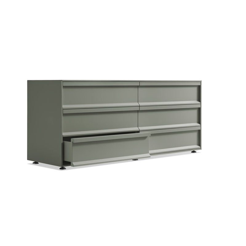 Superchoice 6 - Drawer Dresser, Gray Green