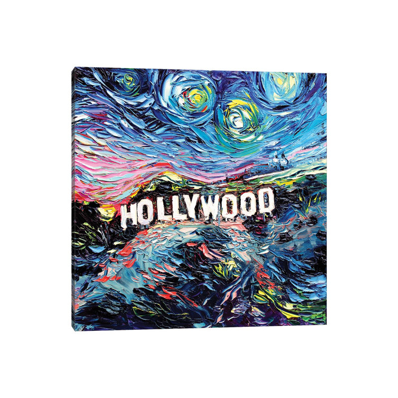 Van Gogh Never Saw Hollywood by Aja Trier - Wrapped Canvas Print, 45.72 cm H x 45.72 cm W x 1.91 cm D