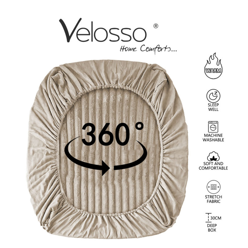 17 Stories Fitted Sheet, Brown