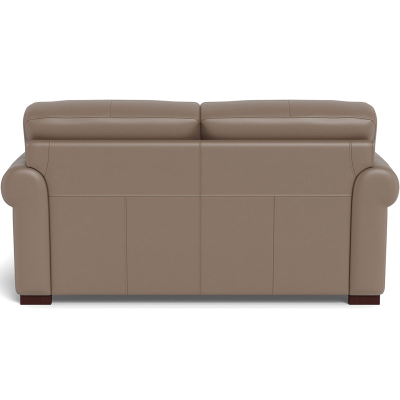 Brookfield 70'' Genuine Leather Rolled Arm Loveseat, Taupe