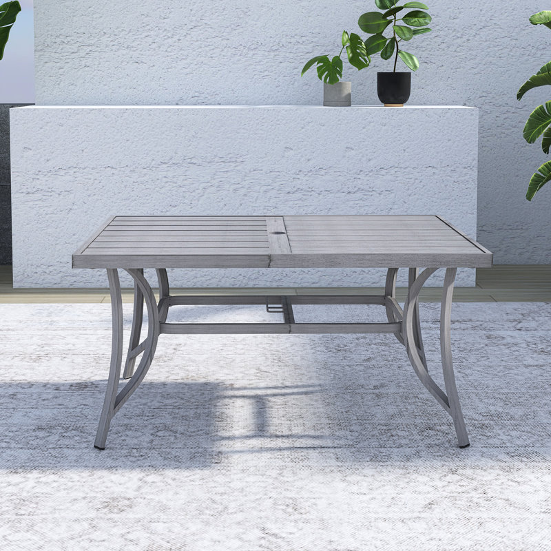 Modern Square Aluminum Dining Table