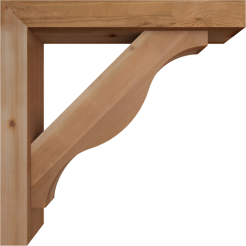Support Funston Block avec support décalé, 32 x 32, Cèdre rouge occidental de l 5 1/2 po (lisse)
