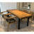 Industrial Style Heavy Solid Wood Dining Table-1051131466