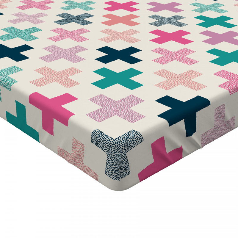 Microfiber Geometric Fitted Sheet, Twin XL Fitted Sheet