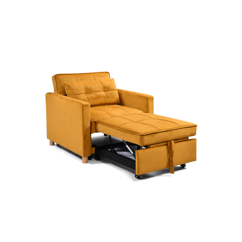 Mobarkar Velvet Accent Chair, Mustard