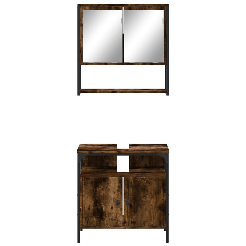 Tanveer Bathroom Furniture Suite, Smoked Oak