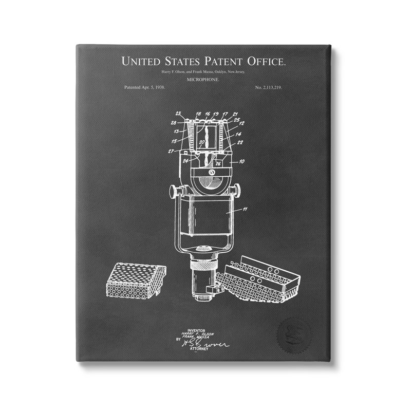 Schéma détaillé d'un micro noir, L 24 po x H 24 po, Giclée encadrée noir minuit