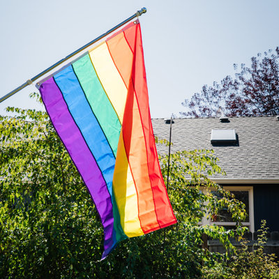 Drapeau arc-en-ciel à œillets