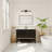 48" Freestanding  Single Sink Solid Wood Dark Brown Oak Bathroom Vanity with Engineered Marble Top-436895778