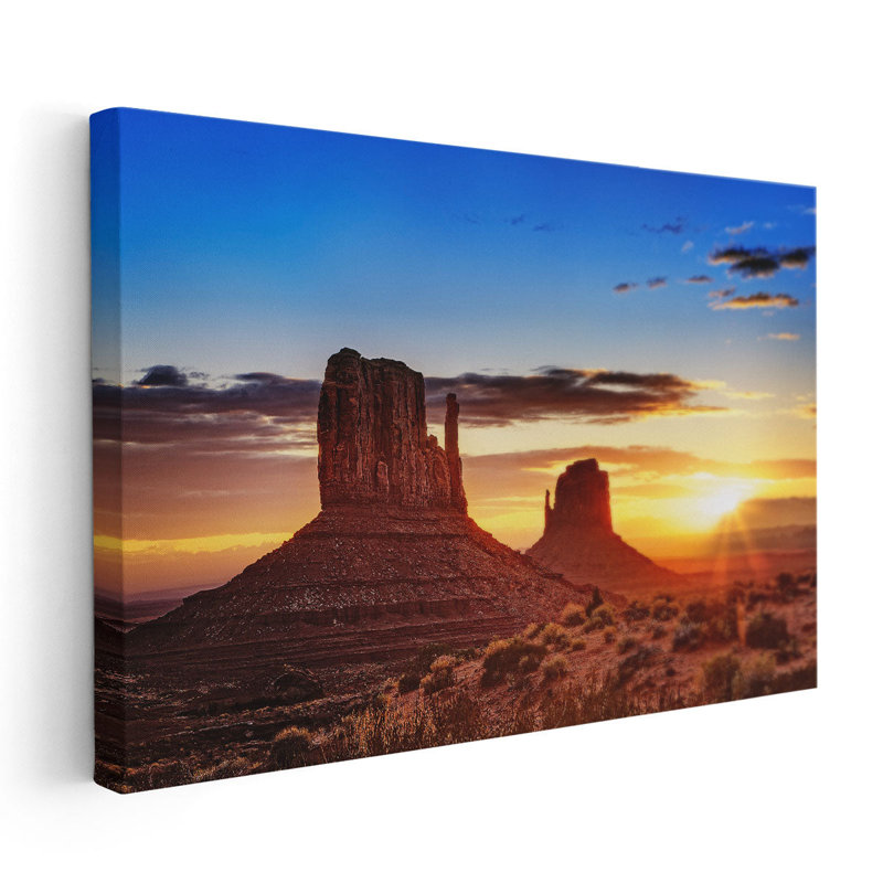 Canyon Sunset III - reproduction d'art sur toile, H 24 po x l 36 po