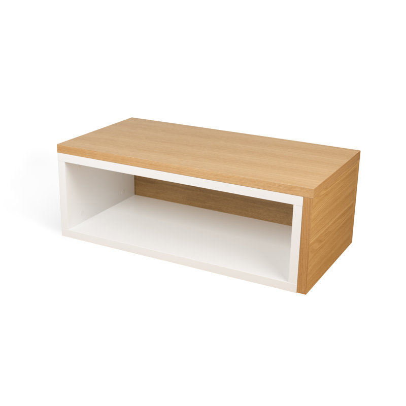 Alnwick Solid Coffee Table, Oak/Pure White