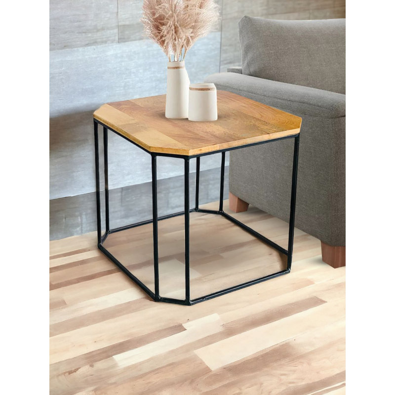 Carson Solid Wood Sled Coffee Table, 45cm H x 50cm L x 50cm W