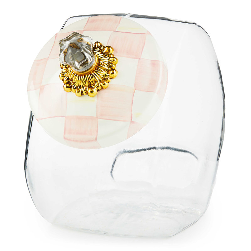 Rosy Check Lid Cookie Jar, 128