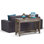 Kitchener 47"W Solid Wood Contemporary Sofa Table with 2 Drawers, Bottom Shelf and X-Design Side Panels