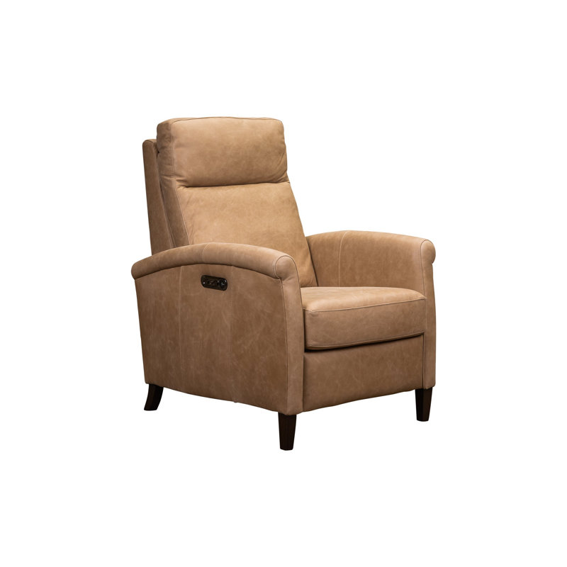 Fauteuil inclinable en cuir Jumar, Brun clair