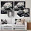 Hortensia gris et blanc II - impression florale sur métal-431464280