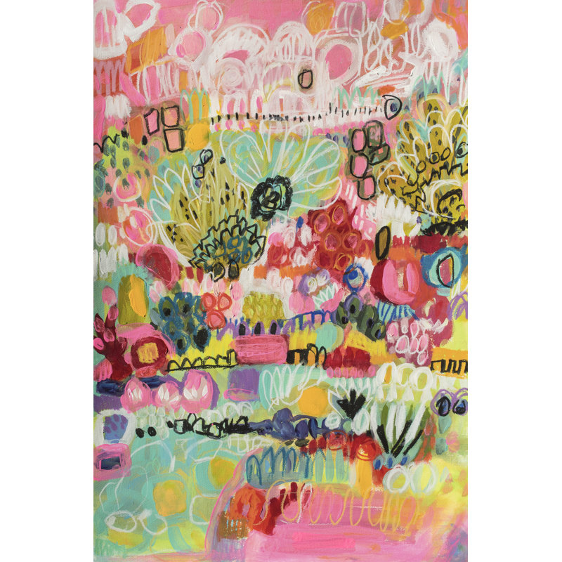 Boho Garden III, H 18 po x l 12 po, No, Cadre flottant noyer