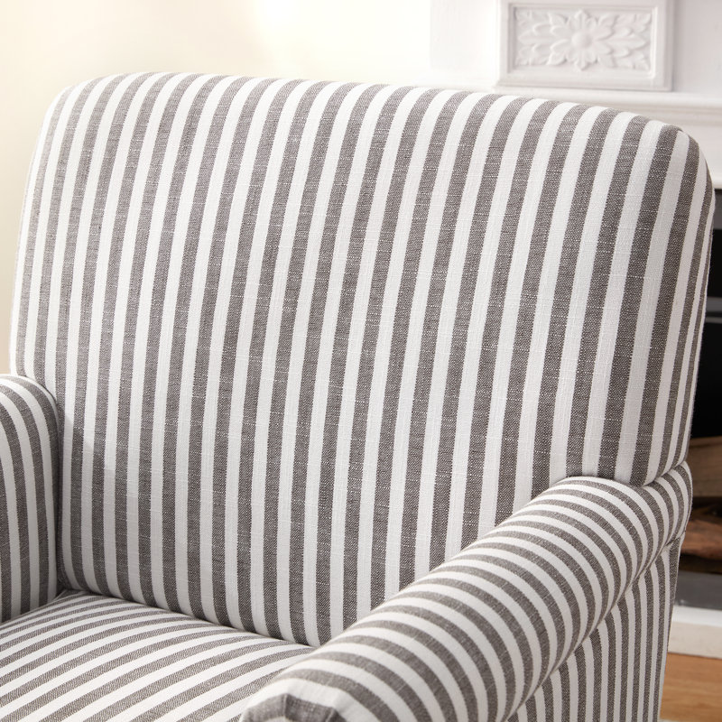 Upholstered Wooden Armchair, Dark Grey