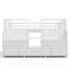 Lit simple mezzanine bas avec tiroirs de rangement, tablettes et lumières, lit mezzanine en métal avec espace sous le lit, sans sommier, blanc-129464987