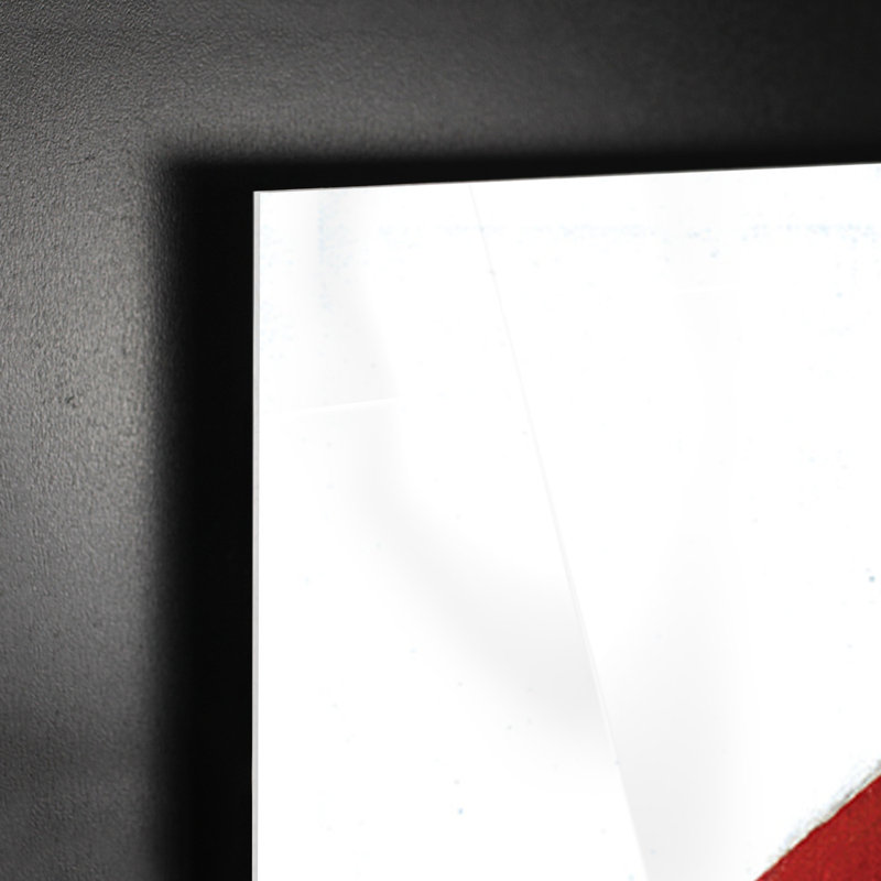 Eight Red Rectangles 1 Piece Painting, 65cm H x 65cm W
