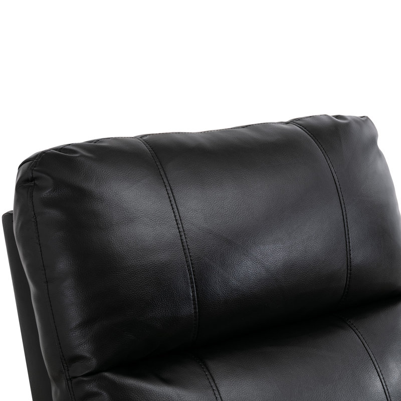 Fauteuil inclinable électrique en simili cuir avec accoudoirs et porte-gobelets de 33,1 po de largeur Ryat (ensemble de 2)