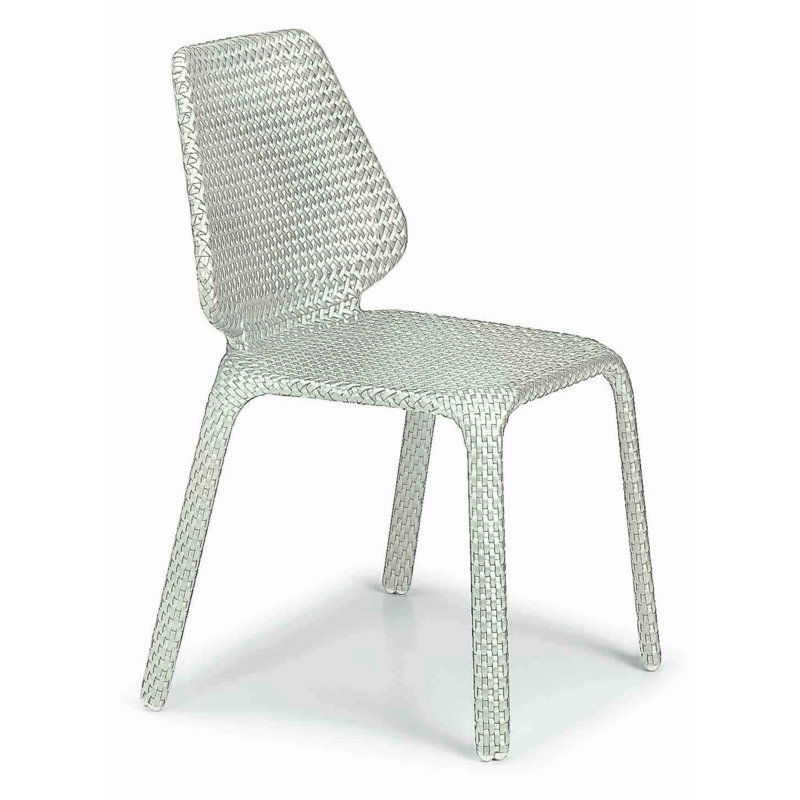 Seashell Outdoor Dining Side Chair, Chalk