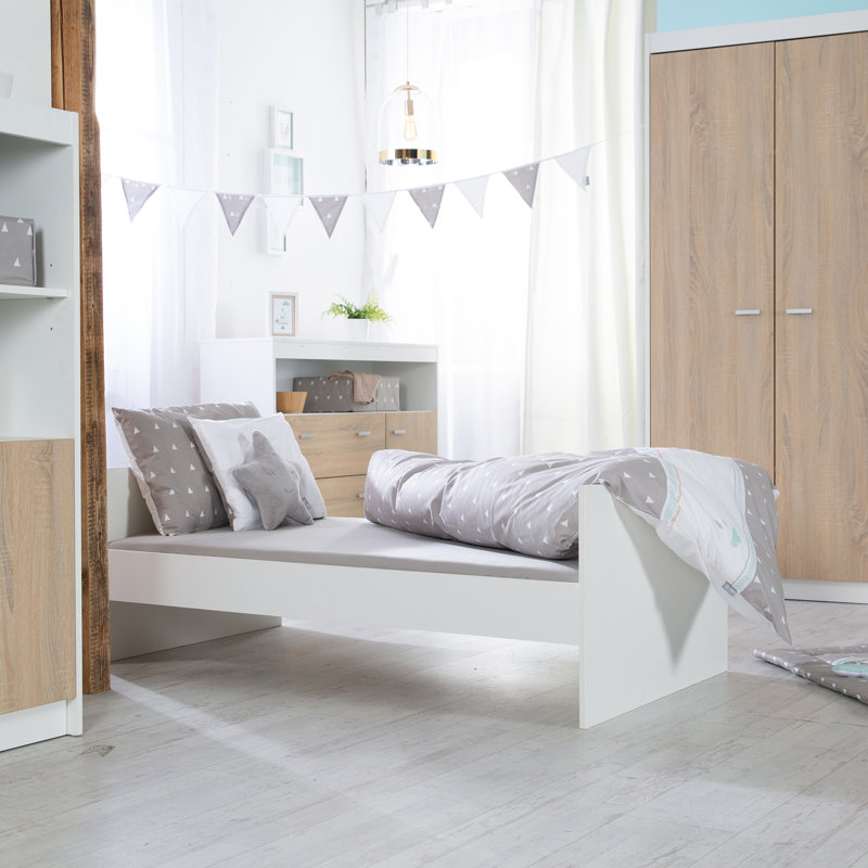 Gabriella Cot Bed 3-Piece Nursery Furniture Set, Wide (H 98cm x W 117cm x D 75cm)