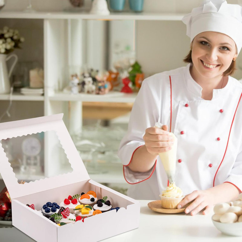 Boîtes à petits gâteaux Contenant à petits gâteaux avec fenêtre