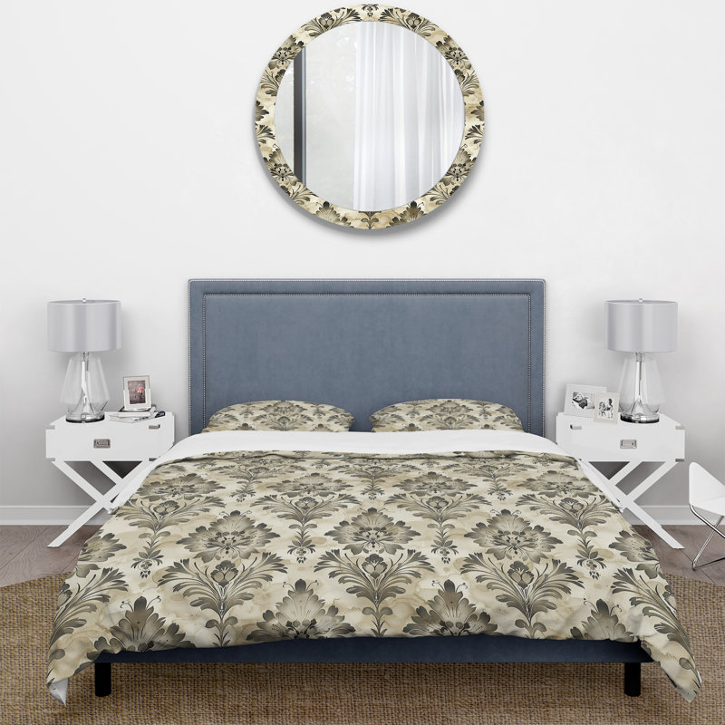 Ensemble de housse de couette Beige Country Floral Chic VII - Floral, Housse de couette très grand + 2 taies décorativ