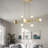 8-light Nodes Linear Chandelier In Polished Brass-1236006872