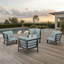 Chaise de patio modulaire d'extérieur Oltjana avec coussins Sunbrella-124235847