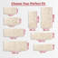 Aspire Homeware Cream Shaggy Area Rug Soft Plush Indoor Carpet-1102890547