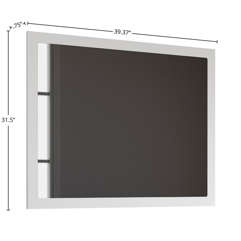Miroir DAX Lakeside, 39,37 po x 31,50 po, Bleu foncé