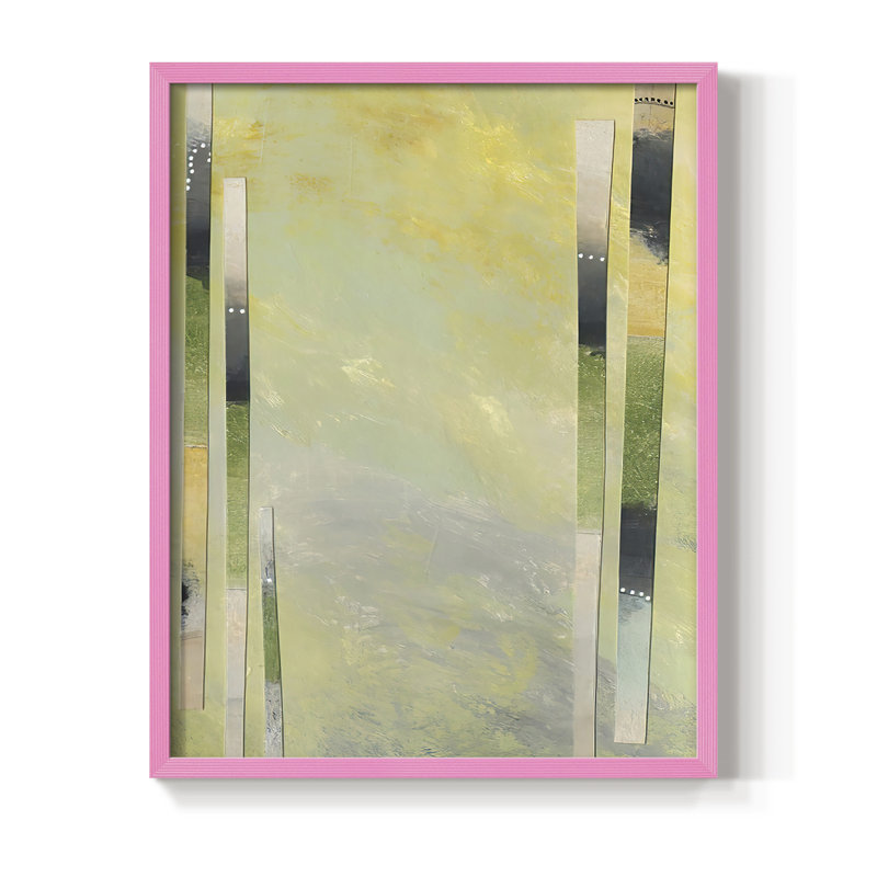 Neutral Assemblage III, reproduction encadrée - bois massif, H 11 po x l 9 po, Rose