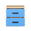  Table de chevet 2 tiroirs -2139126999