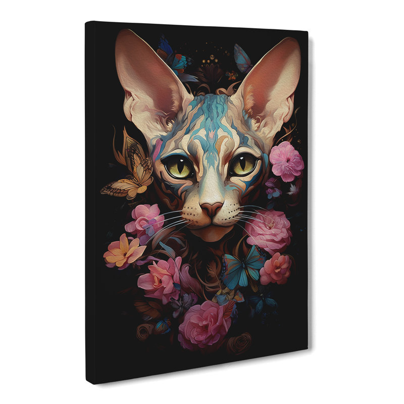 Sphynx Cat Romanticism - Print, 76cm H x 50cm W x 3cm D