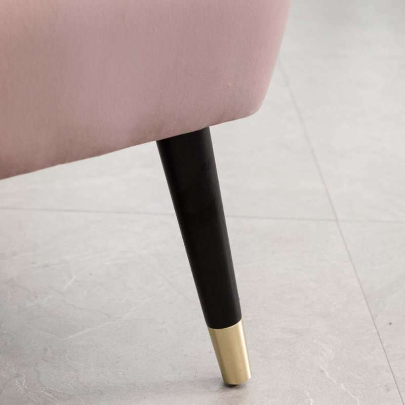 Chaise d'appoint rembourrée Elon, Rose