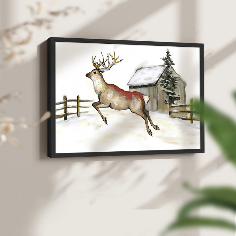 Art de Noël - DCCLX - Reproduction encadrée - Restickable, H 8 po x l 10 po, Noir, noir, noir, noir