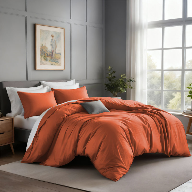 Luxury Grey Microfiber Duvet Cover Set – Hotel-Quality, Ultra-Soft, Durable, Lightweight Bedding With Matching Pillowcases
