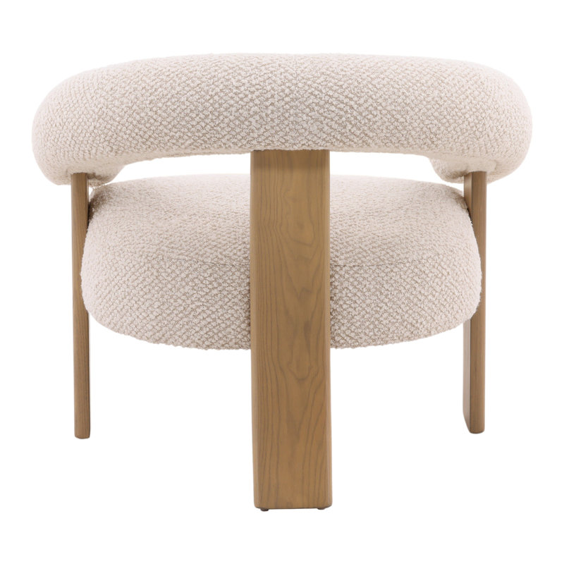 Frankie Polyester Occasional Chair, Cream, Cream