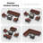 Gillet 7 Piece Patio Outdoor Aluminum Furniture Set with Gas/Propane Fire Pit Table, 29'' Extra Large Luxury Sectional Conversation Set-36699332