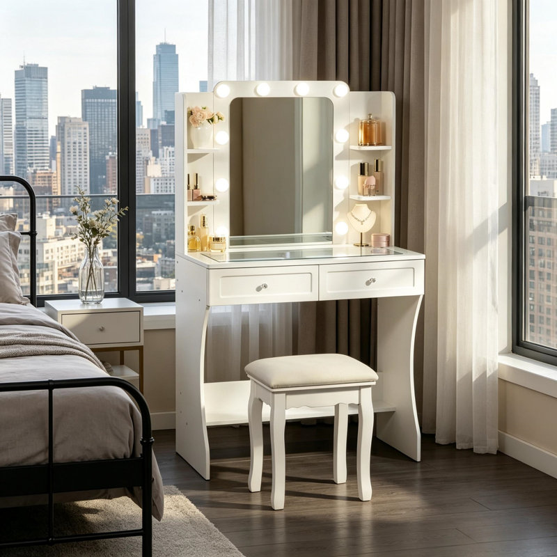 80 cm W Chest of 2 Drawers