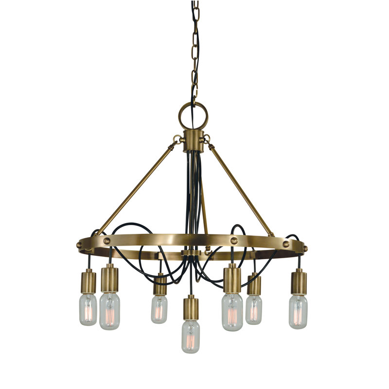 Calzadillo 7 - Light Wagon Wheel Chandelier