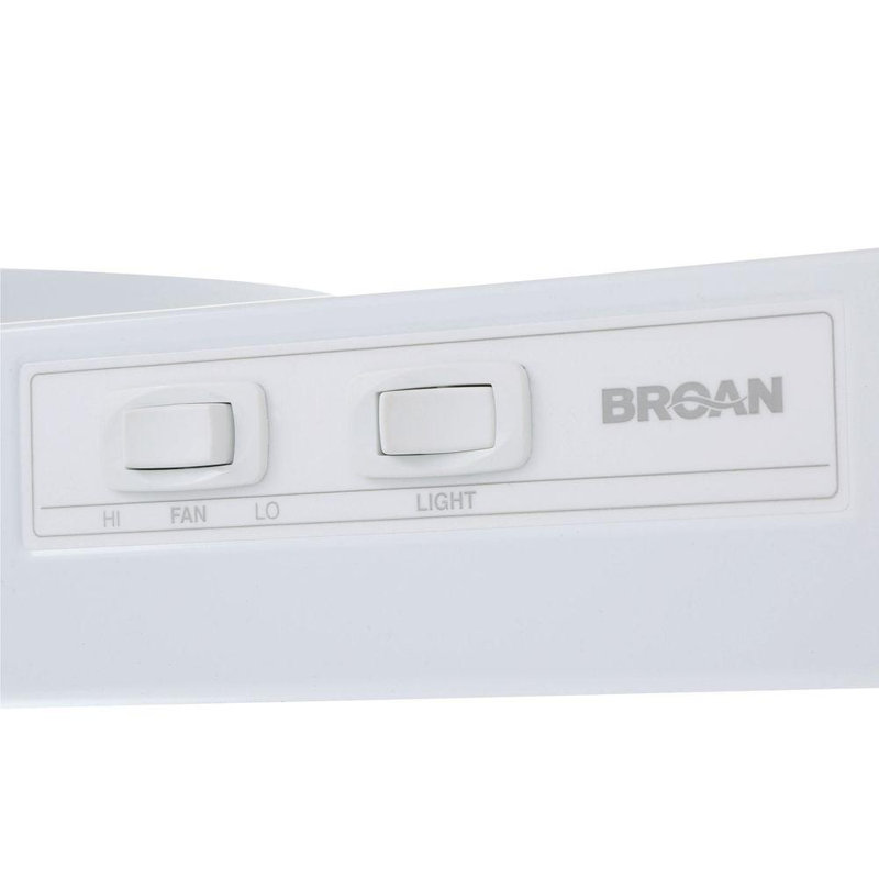 Broan NuTone 24" Steel 190 CFM Ducted (Vented) Under Cabinet Range Hood with Mesh Filter, White